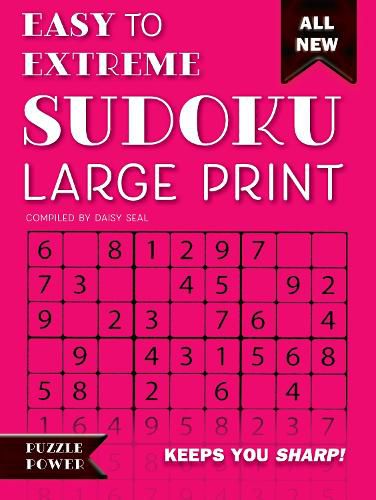 Cover image for Easy to Extreme Sudoku Large Print (Pink): Keeps You Sharp