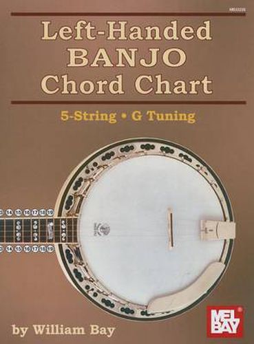 Cover image for Left-Handed Banjo Chord Chart: 5 String- G Tuning