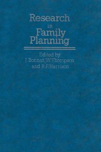 Cover image for Research in Family Planning