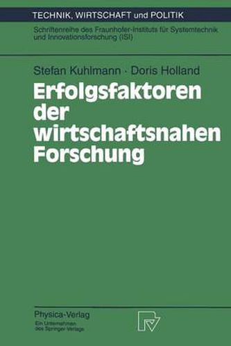 Cover image for Erfolgsfaktoren Der Wirtschaftsnahen Forschung