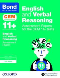 Cover image for Bond 11+ English and Verbal Reasoning Assessment Papers for the CEM 11+ tests: 8-9 years