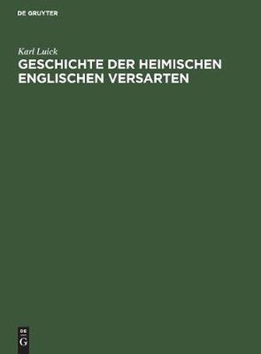 Cover image for Geschichte der heimischen englischen Versarten