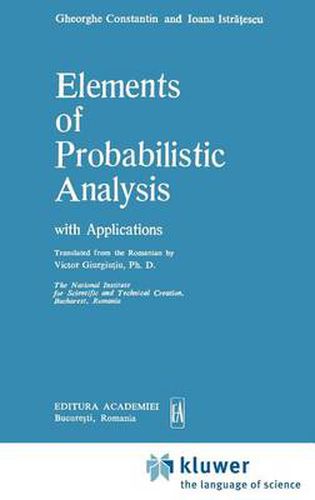 Cover image for Elements of Probabilistic Analysis with Applications