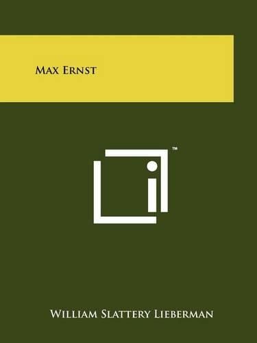 Cover image for Max Ernst