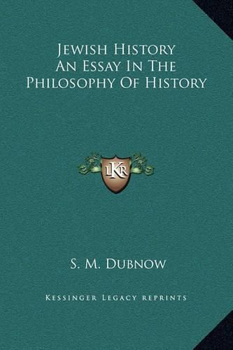 Cover image for Jewish History an Essay in the Philosophy of History
