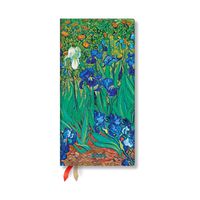 Cover image for Paperblanks 2025 Weekly Planner Van Gogh Irises Van Gogh Irises 12-Month Slim Horizontal Elastic Band 160 Pg 100 GSM