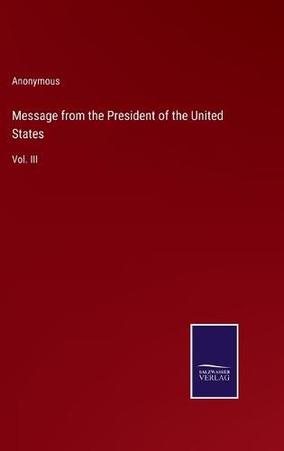 Cover image for Message from the President of the United States