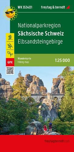 Cover image for Saxon Switzerland national park region, hiking map 1:25,000