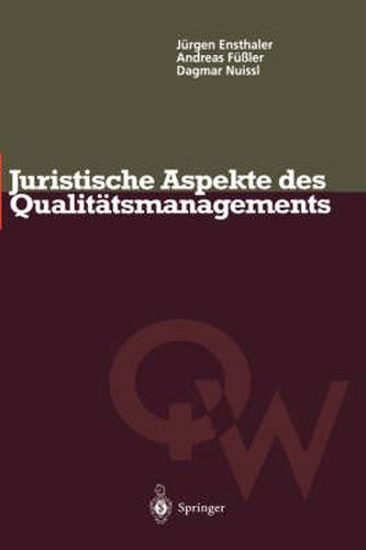 Cover image for Juristische Aspekte des Qualitatsmanagements