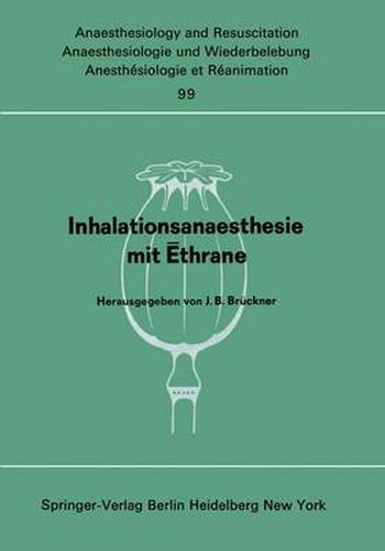 Cover image for Inhalationsanaesthesie mit ?thrane