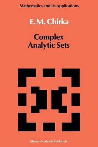 Cover image for Complex Analytic Sets
