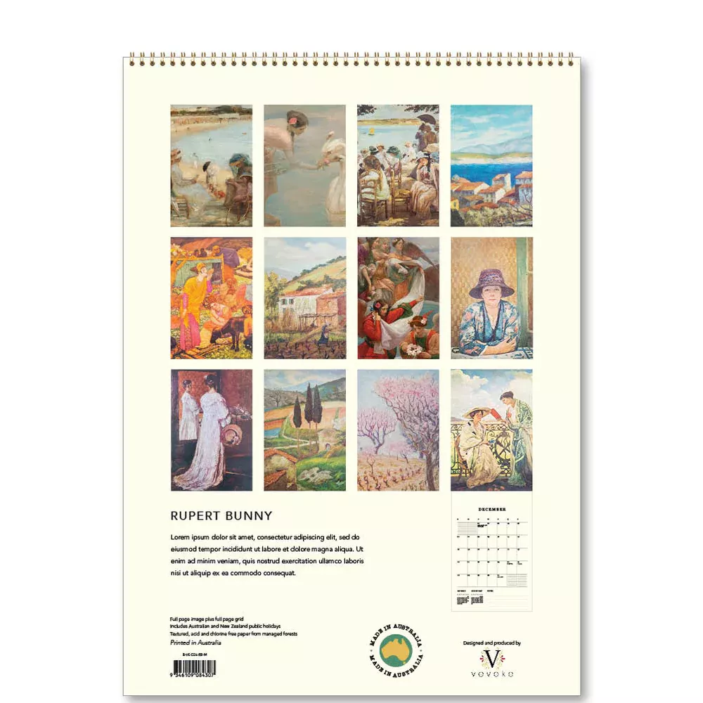 Rupert Bunny Medium Calendar 2026 (B-VE-D26-RB-M)