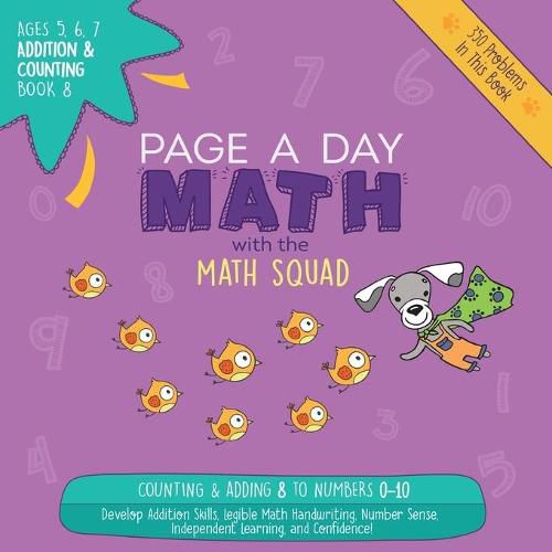 Cover image for Page A Day Math Addition & Counting Book 8: Adding 8 to the Numbers 0-10
