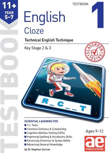 Cover image for 11+ English Year 5-7 Cloze Testbook 1