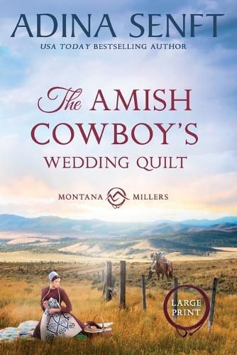 Cover image for The Amish Cowboy's Wedding Quilt (Large Print)