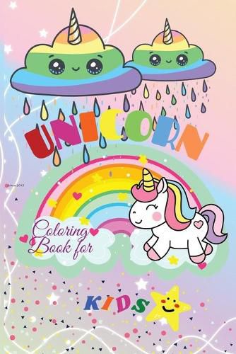 Cover image for Unicorn Coloring Book for Kids: Adorable designs for boys and girls Age 4-8