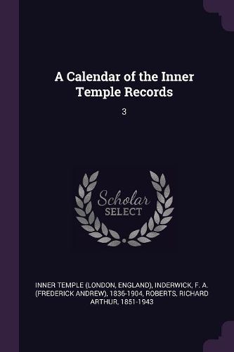 Cover image for A Calendar of the Inner Temple Records