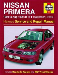 Cover image for Nissan Primera Petrol (90 - Aug 99) H To T