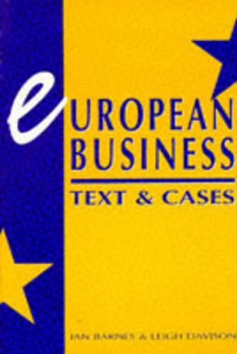 Cover image for European Business: Text and Cases