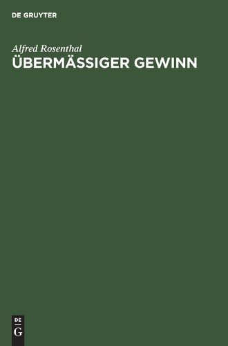 Cover image for UEbermaessiger Gewinn