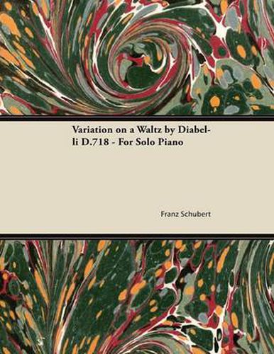 Cover image for Variation on a Waltz by Diabelli D.718 - For Solo Piano