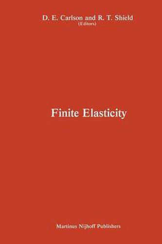 Cover image for Proceedings of the IUTAM Symposium on Finite Elasticity: Held at Lehigh University, Bethlehem, PA, USA August 10-15, 1980