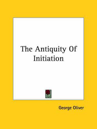 Cover image for The Antiquity of Initiation