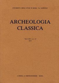 Cover image for Archeologia Classica 2011 Vol62, NS 1