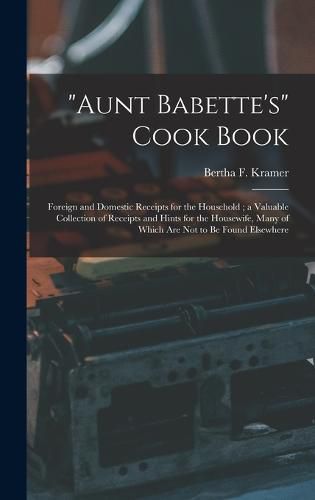 Cover image for "Aunt Babette's" Cook Book