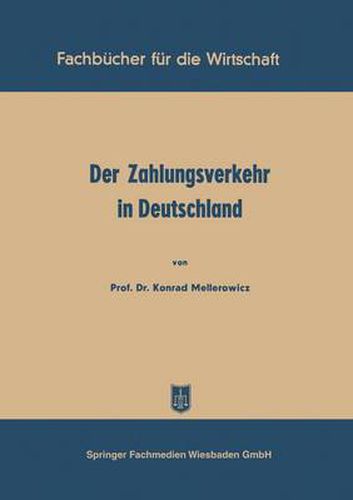 Cover image for Der Zahlungsverkehr in Deutschland