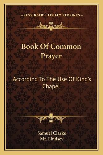 Cover image for Book of Common Prayer: According to the Use of King's Chapel