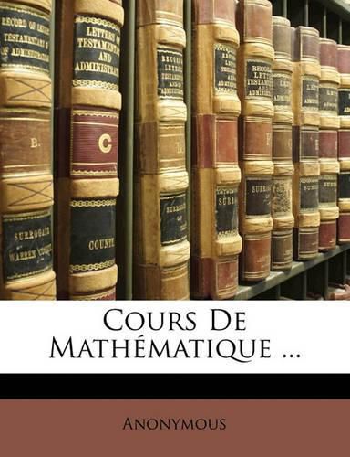 Cover image for Cours de Math Matique ...