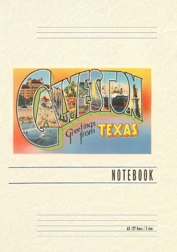 Cover image for Vintage Lined Notebook Greetings from Galveston, Texas