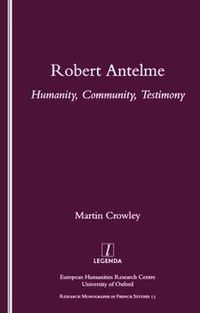 Cover image for Robert Antelme: Humanity, Community, Testimony