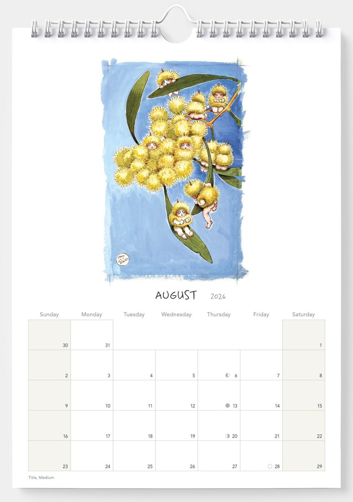 May Gibbs 2026 Wall Calendar