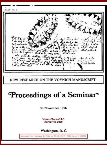 Cover image for New Research on the Voynich Manuscript: Proceedings of a Seminar