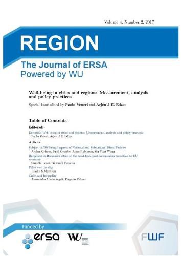 Cover image for Well-being in Cities and Regions: measurement, analysis, and policy practices