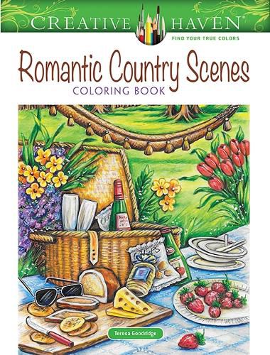 Cover image for Creative Haven Romantic Country Scenes Coloring Book