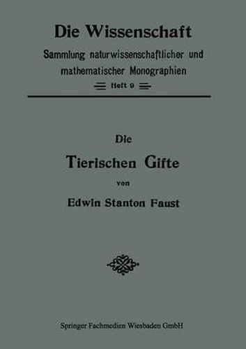 Cover image for Die Tierischen Gifte