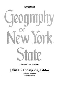 Cover image for Geography of New York State Supplement