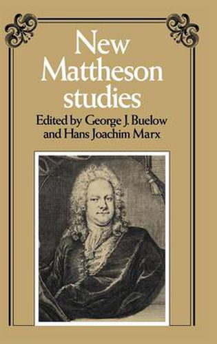 Cover image for New Mattheson Studies