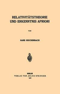 Cover image for Relativitatstheorie Und Erkenntnis Apriori