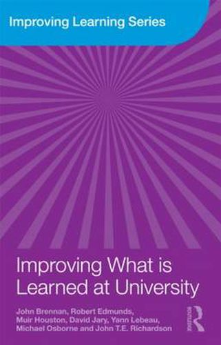 Cover image for Improving What is Learned at University: An Exploration of the Social and Organisational Diversity of University Education