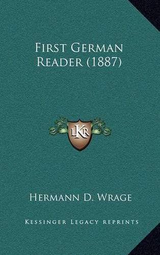 Cover image for First German Reader (1887)