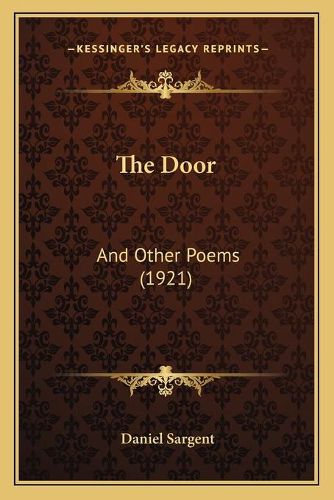 Cover image for The Door: And Other Poems (1921)