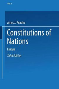 Cover image for Constitutions of Nations: Volume III - Europe