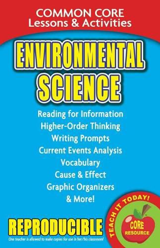 Cover image for Environmental Science: Common Core Lessons & Activities