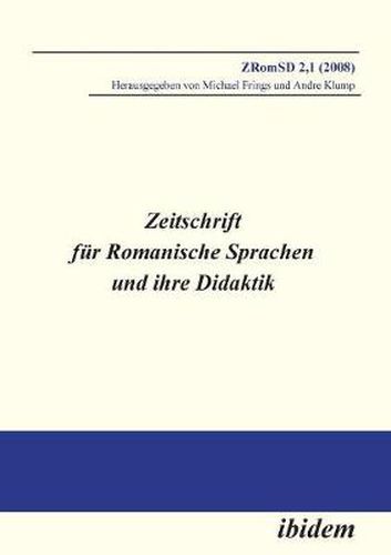 Zeitschrift f r Romanische Sprachen und ihre Didaktik. Heft 2.1