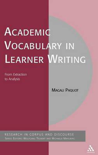 Cover image for Academic Vocabulary in Learner Writing: From Extraction to Analysis