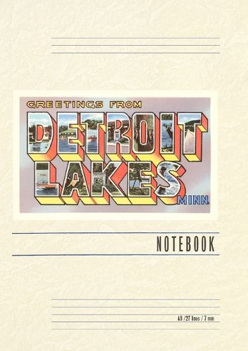 Cover image for Vintage Lined Notebook Greetings from Detroit Lakes,